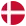 kreisförmige Dänemark-Flagge