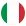 Drapeau circulaire de l'Italie