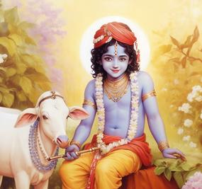 Lord Krishna with Cow