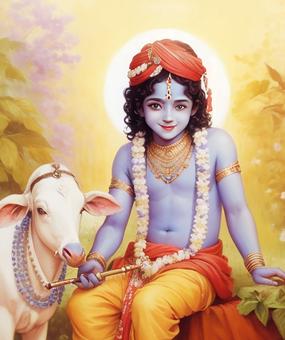 Lord Krishna with Cow