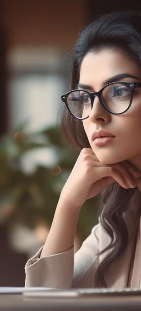 stressed woman in office