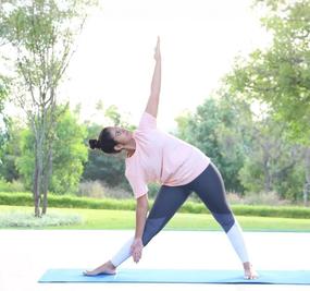 yoga Trikonasana triangle pose featured image