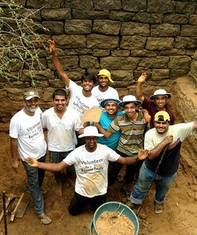 Service - VBI Volunteers rejoicing during river rejuvenation project