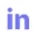 Purple colored Linkedin logo for social connect