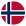 Zastava Norveške - v obliki kroga