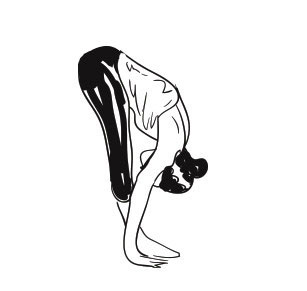 Sun Salutation yoga - Hastapadasana (Standing forward bend)
