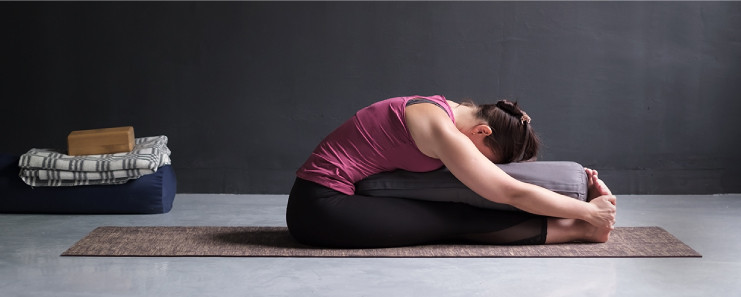Stress-Free Restorative Yoga With Bolster for Relaxation 20