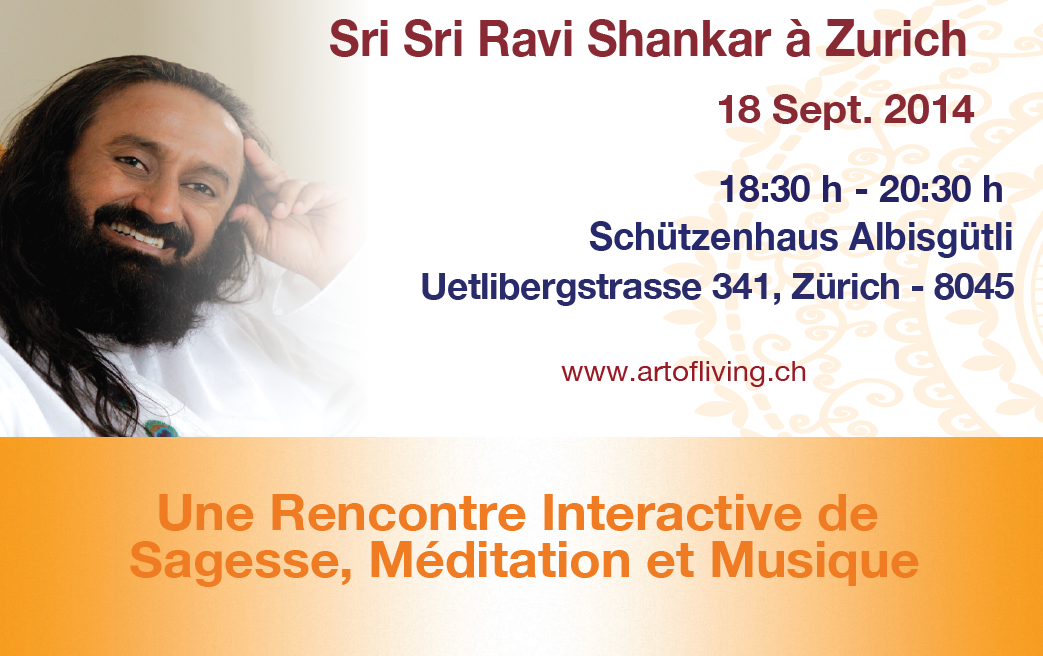 Gurudev Sri Sri Ravi Shankar à Zurich